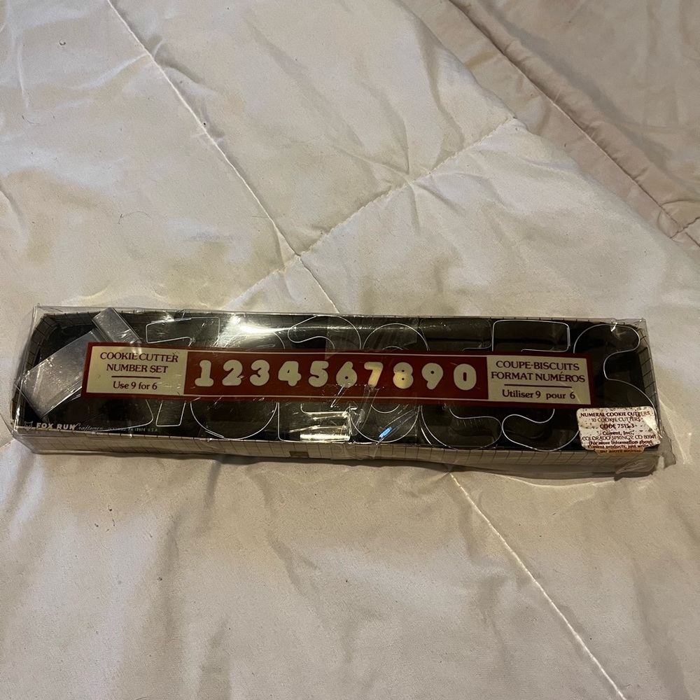 Vintage number cookie cutters